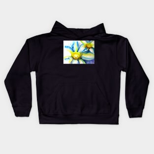 Watercolor painting daisies Kids Hoodie